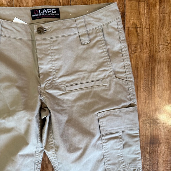 LAPG Women’s Khaki Cargo Tactical Pants Pockets Size 4 - Picture 4 of 10